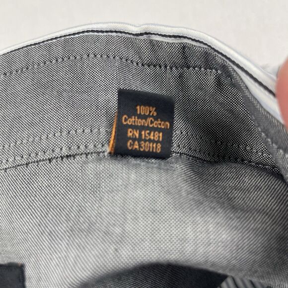 Ben Sherman Men’s Long sleeve Button Up Striped Gray Black-L - Picture 13 of 15